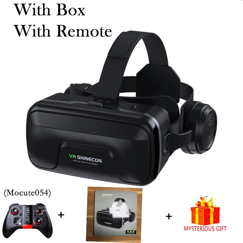 Shinecon Viar 3D Virtual Reality VR Glasses Headset Devices Helmet Lenses Goggles Smart For Smartphones Phone Cell Mobile Games