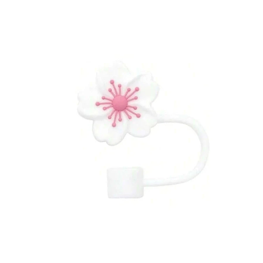 Flower Silicone Straw Covers — 10 mm Fit, Selected Color and Pack