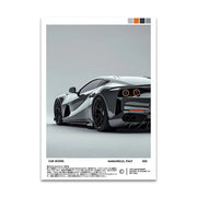 Supercar Canvas Wall Art Print Poster Car Magazine Decor Mural Modern Home Decor Car Lover Gift Unframed