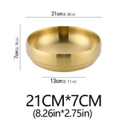 Double-Wall Stainless Steel Bowl — 17–25 cm, Selected Finish