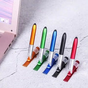 4-in-1 Ballpoint Stylus Pen with Phone Support and Light — 1 Piece