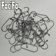 100 pcs 90 Degree Jig Fly Tying Strong Wire Saltwater Freshwater Fish Hook Aberdeen jig fishing size 6 4 2 1 1/0 to 4/0#