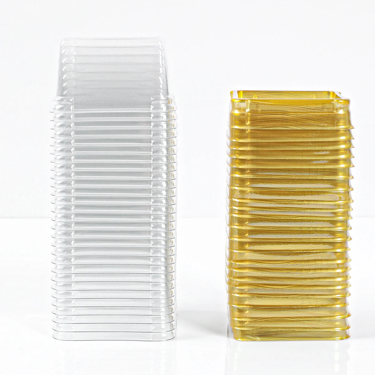50Pcs Mini Dessert Cake Boxes Container Transparent Cupcake Pastry Baking Packaging Boxes Wedding Party Supplies Christmas Gift
