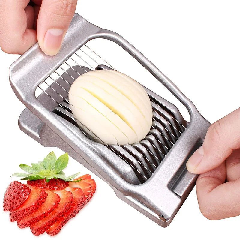 LMETJMA Stainless Steel Egg Slicer