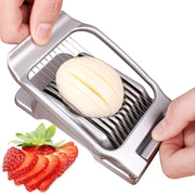 LMETJMA Stainless Steel Egg Slicer