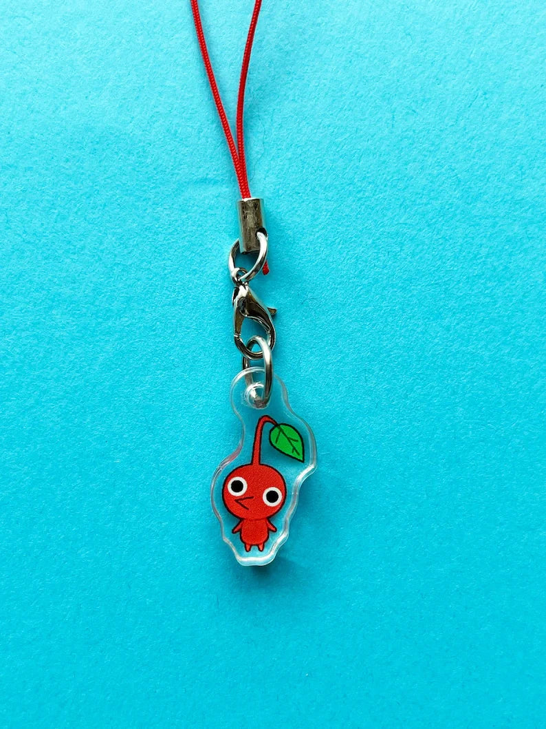 Tiny Pikmin Phone Charm Keychains  Funny Cute 1in Acrylic Keychains Phone Charm  Double Sided