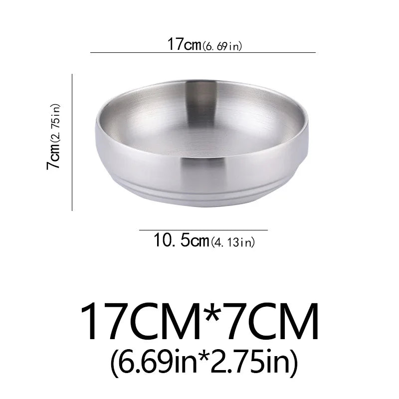 Double-Wall Stainless Steel Bowl — 17–25 cm, Selected Finish