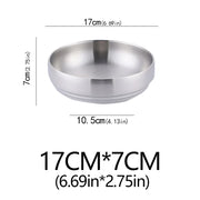 Double-Wall Stainless Steel Bowl — 17–25 cm, Selected Finish