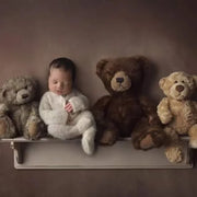 2pc/set Baby Outfits  Newborn Photography Props Romper Bear Jumpsuit Crochet Hat Wool Baby Boy Girl Animal Photo Prop