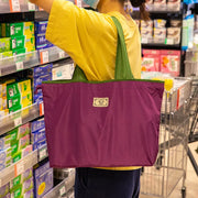 Foldable Nylon Drawstring Shopping Bag — Selected Size and Pack