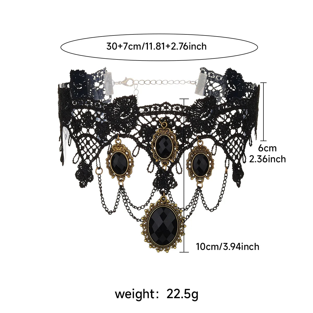 Gothic Style Choker Necklace For Women Personalized Lace Rose Blossom Neck Chain Niche Lolita Neck Accessory Halloween Jewelries