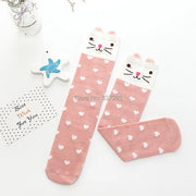 Spring Autumn Girls Cotton Ankle Short Lovely Stockings Cartoon Unicorn Kids Child Knee High Socks Infant Baby Over Knee Socks