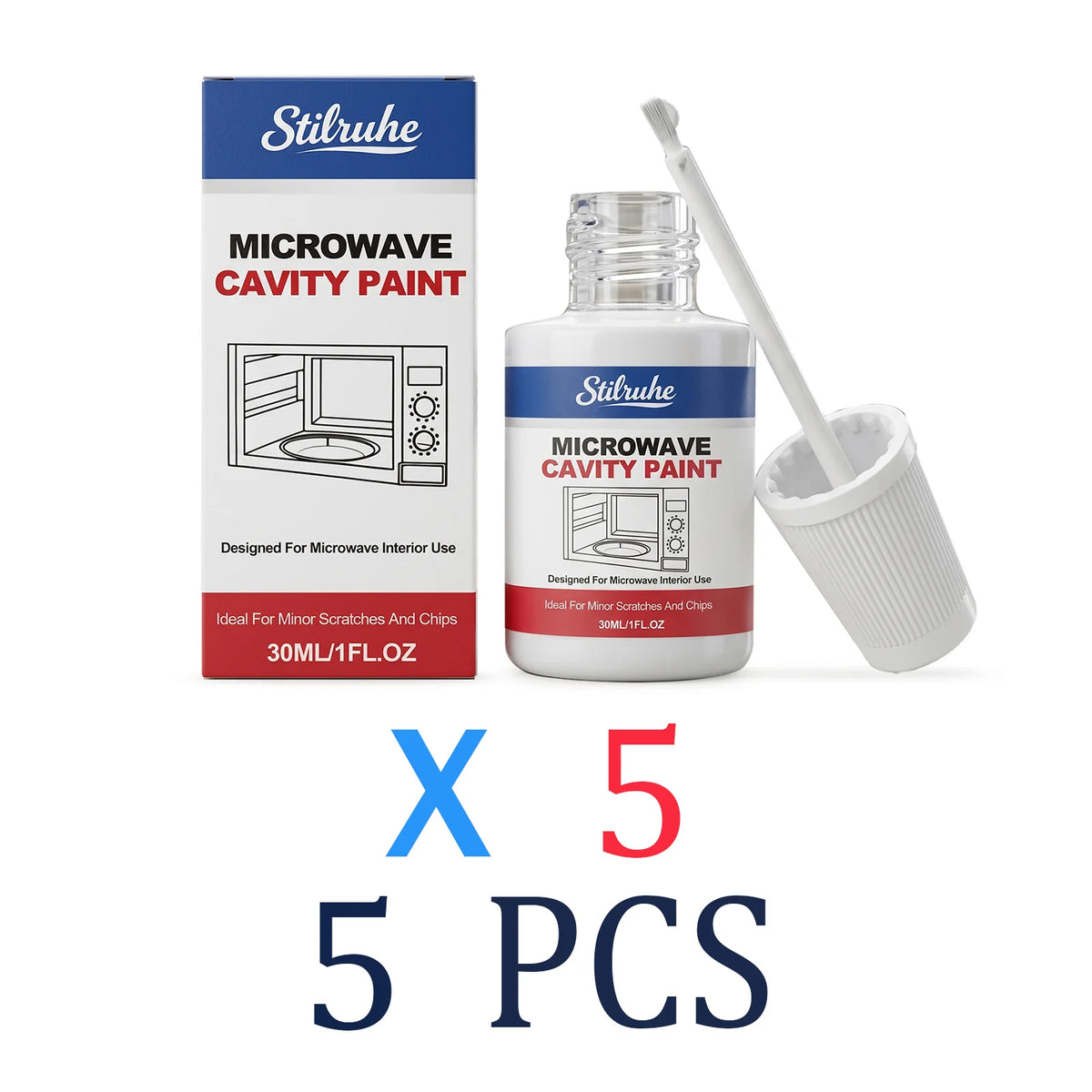 Heat Resistant Microwave Cavity Paint White Microwave Interior Touch Up Paint Appliance Scratch Repair 30ml Cover up rust DIY