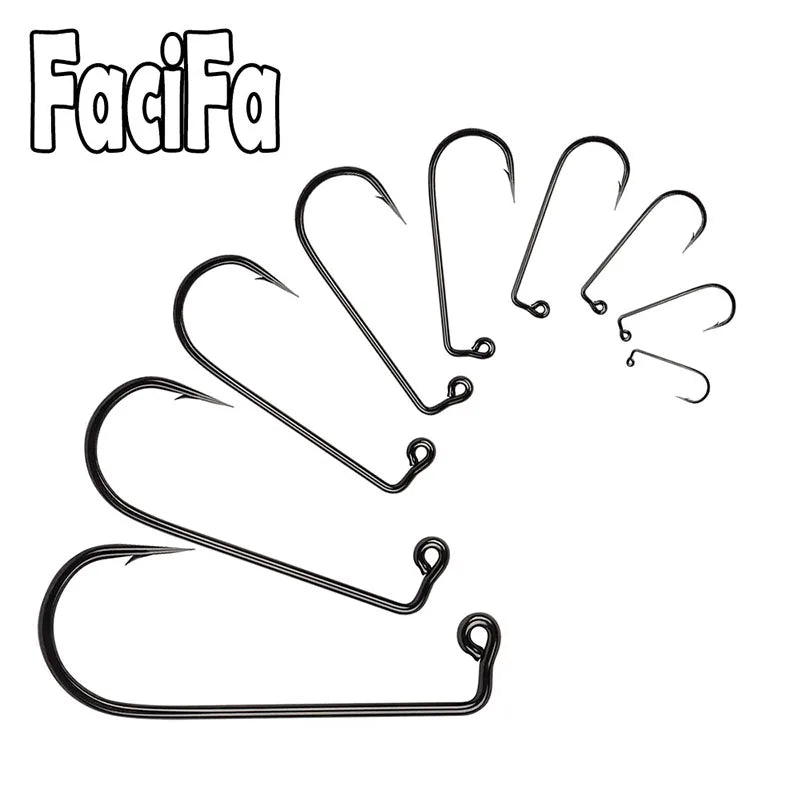 100 pcs 90 Degree Jig Fly Tying Strong Wire Saltwater Freshwater Fish Hook Aberdeen jig fishing size 6 4 2 1 1/0 to 4/0#