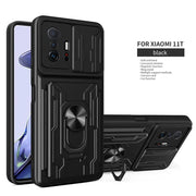For Xiaomi 11T 11 T Pro Case Magnetic Ring Armor Card Slot Phone Cases for Xiaomi Mi 11T 11TPro Mi11T Stand Holder Back Cover