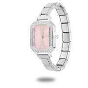 Fashion Luxury DIY 9MM Charm Stainless Steel Shiny Round Square Watch Bracelet Bangle High Quality Y2K Watch Head Christmas Gift
