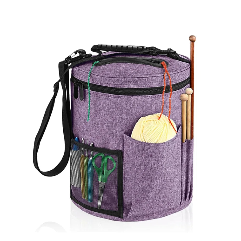 600D Oxford Yarn Storage Bag with Shoulder Strap — 26.5 × 31.5 cm