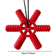 BPA Free Silicone Baby Teether Cartoon Newborn Sensory Chew Necklace Pendant Teething Toys for Autism ADHD Special Care Teethers