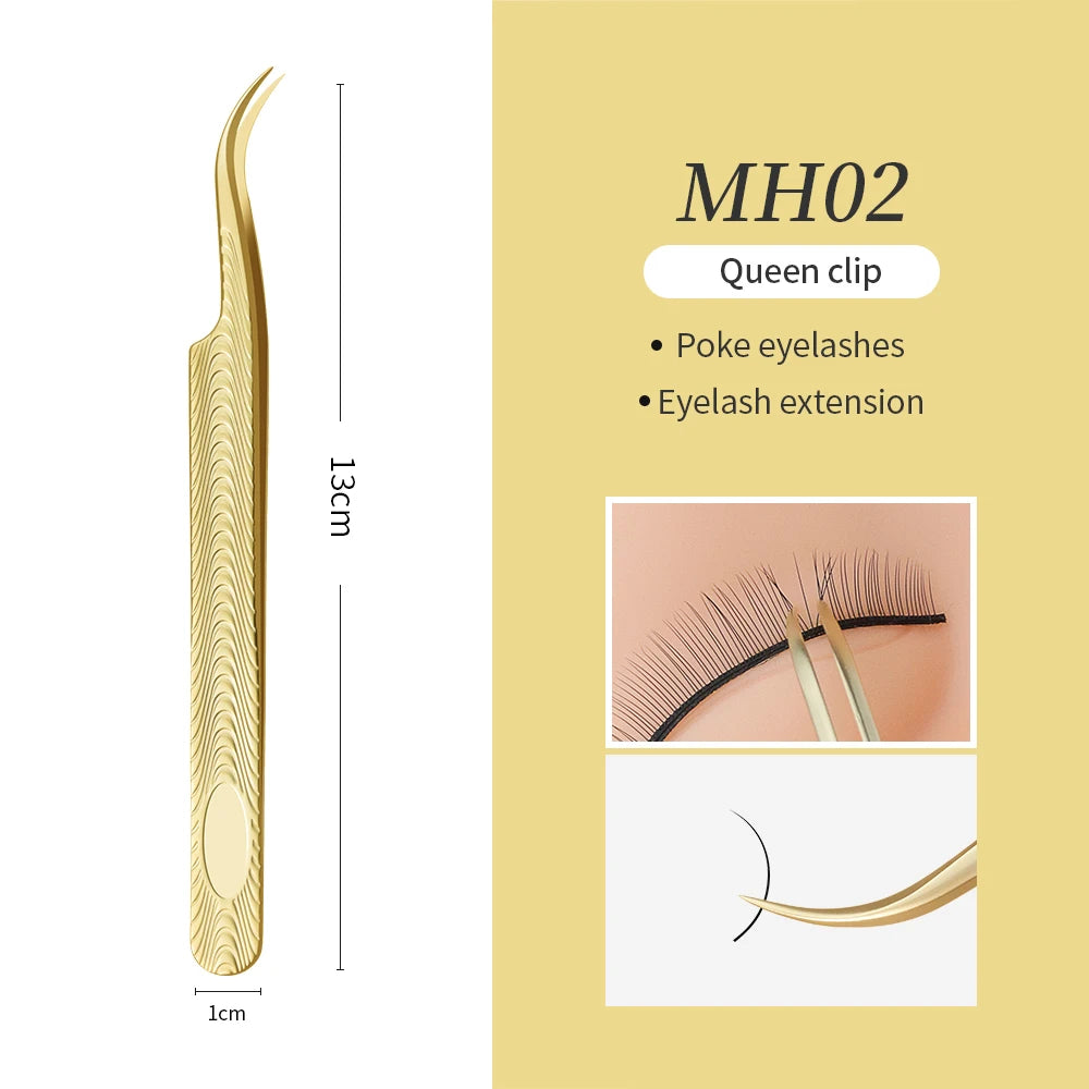 GLAMLASH ESD ST SA Series Anti-static Eyelash Extension Tweezer Curved Lash Tweezer Straight Tip Tweezer Makeup Tool