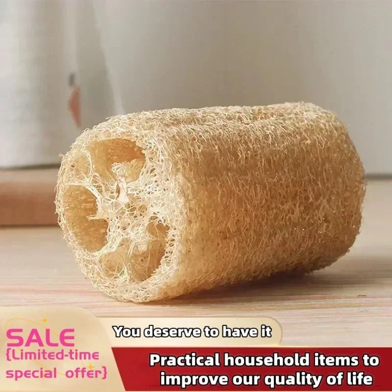 Natural Loofah Scrubber 1/2Pcs Body Exfoliating Brush Spa Bathing Tool MultiPurpose Cleaner for Bathroom Kitchen Daily Cleansing