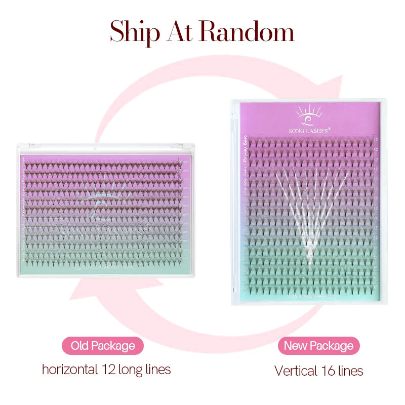 SONG LASHES Premade Fasn Pointy Base 3D 4D 5D 6D 7D 8D Eyelash Extension 0.7 0.1 Thickness  Volume Fans