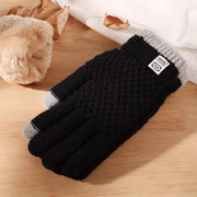 Women's Cable-Knit Fleece-Lined Touchscreen Gloves — 1 Pair