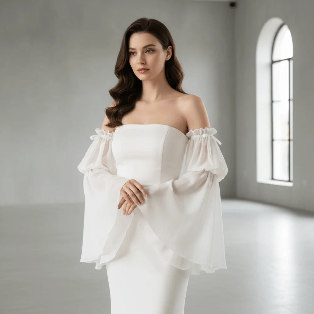 Detachable Chiffon Flare Sleeves