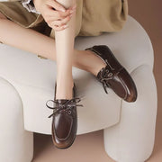 Sheepskin Leather Loafer Flats