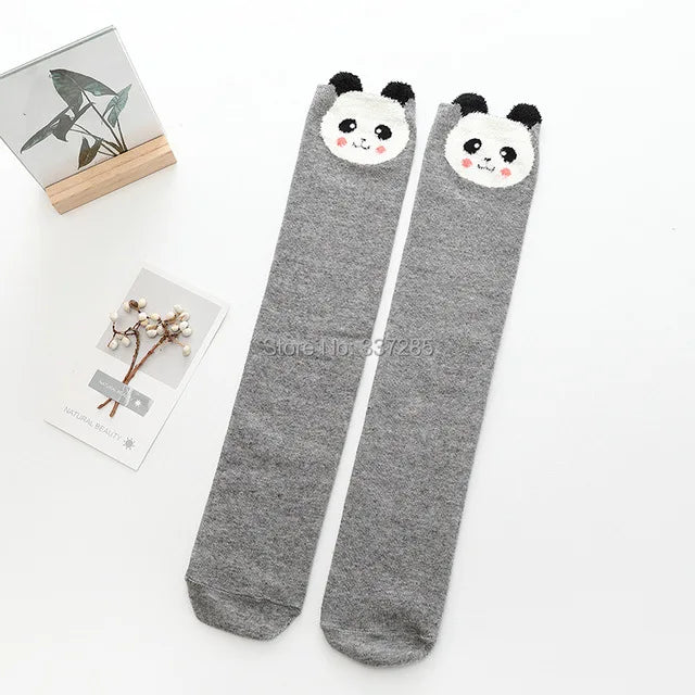 Spring Autumn Girls Cotton Ankle Short Lovely Stockings Cartoon Unicorn Kids Child Knee High Socks Infant Baby Over Knee Socks