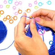 Plastic Locking Crochet Stitch Markers — 50 or 100 Pieces, Mixed Colors