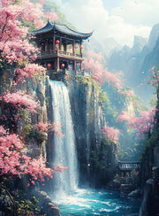 Cherry Blossom Paint-by-Number Canvas Kit
