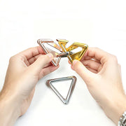 Thinking Triangle Metal Puzzles Brain Teaser for Adults & Kids Difficult Interlocking IQ Logic Educational Toys Mind Challenge