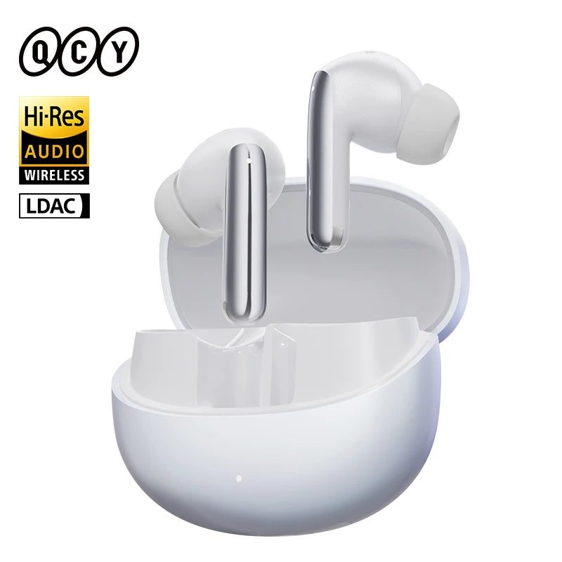 QCY MeloBuds Pro ANC Wireless Earphones Bluetooth 5.3 Hi-Res Audio with LDAC Earbuds 46dB Active Noise Cancellation Headphones