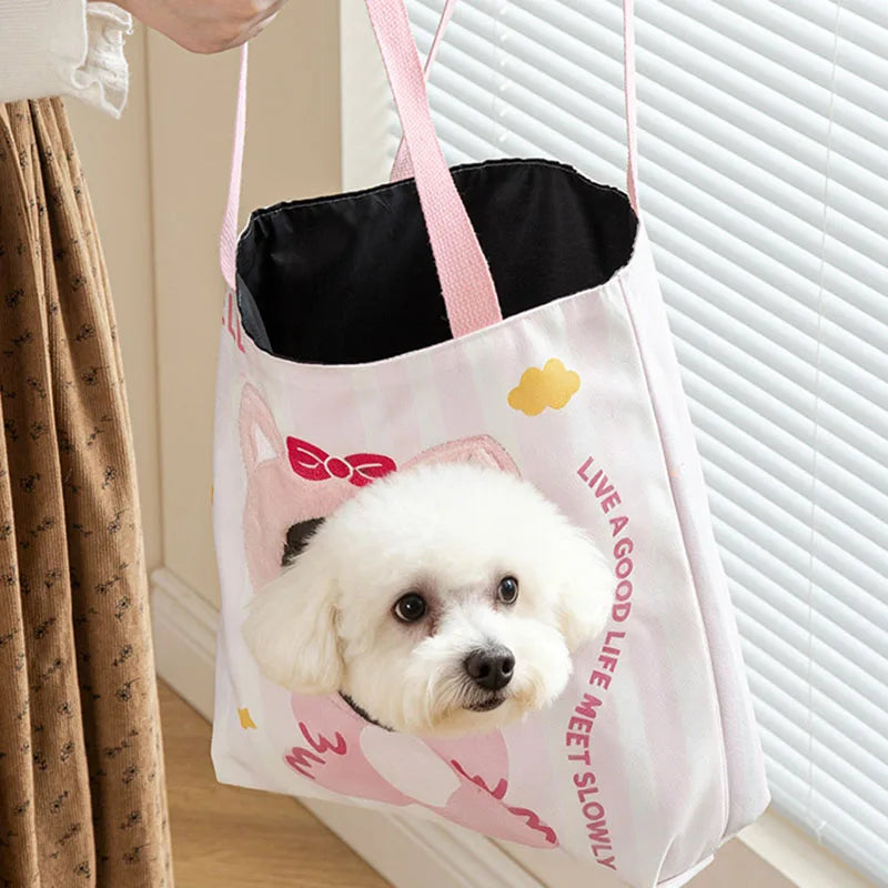 Canvas Pet Carrier Tote — For Cats & Small Dogs