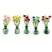Mini Glass Vase Refrigerator Magnet Set