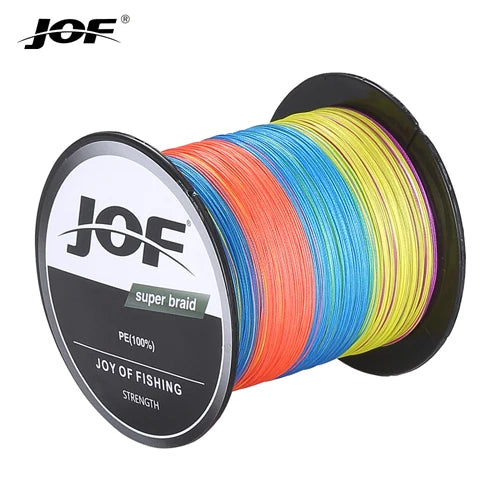 JOF PE Braided X4 Fishing Line, Abrasion Resist Durable Thin Fishing Line For Outdoor Fishing Accessories 300M 500M 1000M