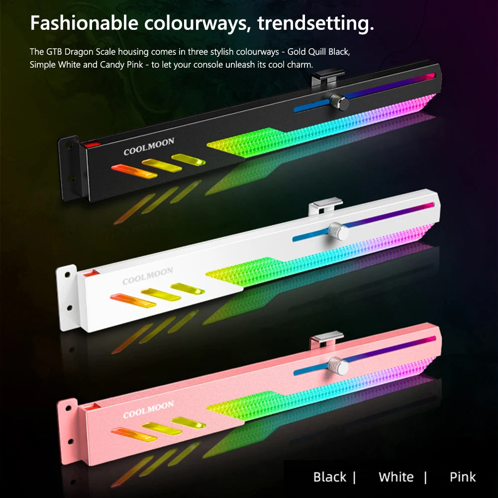 Customized Video Card Stand GT8 Horizontal Graphics Card Bracket 5V 3Pin ARGB GPU VGA Holder Desktop PC Case DIY Accessories