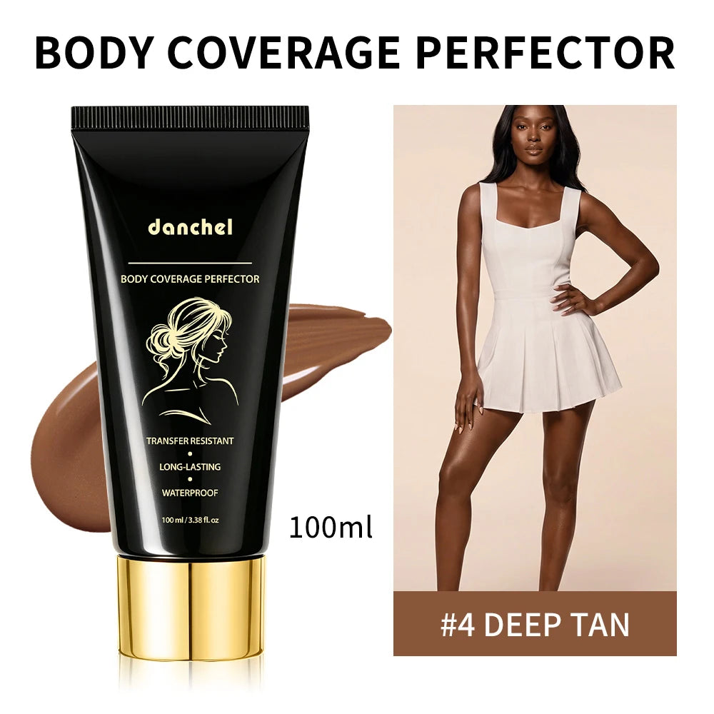 100ml Body Leg Concealer Waterproof Anti Transfer Cover Tattoo Scar Varicose Veins Even Skin Tone Wheat Tan Foundation