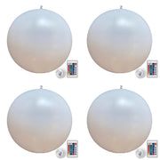 1-4PCS Floating Pool Lights with 16 Colors LED Glowing Inflatable Beach Balloon 20cm Waterproof Outdoor Swimming Pool Ball Light