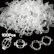 Plastic Plant Support Clips — Green or White, 100 Pieces