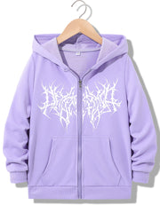 Streetwear Fashionable Zipper Hoodie Casual HIP HOP Hoodies Jackets Boys Girls Y2k Zip Up Sweatshirt Spring Autumn
