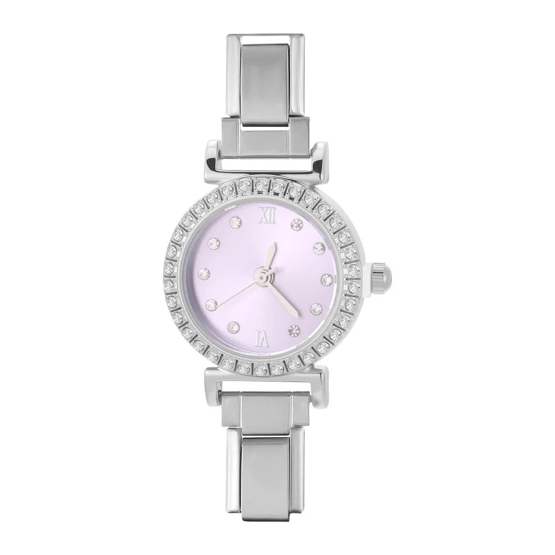 Fashion Luxury DIY 9MM Charm Stainless Steel Shiny Round Square Watch Bracelet Bangle High Quality Y2K Watch Head Christmas Gift