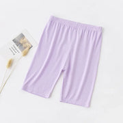 Summer Thin Children Clothing Candy Solid Color Modal Girls Leggings Knne Length Five Casual  Pants for Kids Clothes 2-12 Years