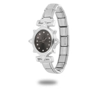 New Vintage Men Women's High Quality Oval Shape Stainless Steel Watch Bracelet Fit 9mm DIY Italian Charm Bangle Jewelry Gifts