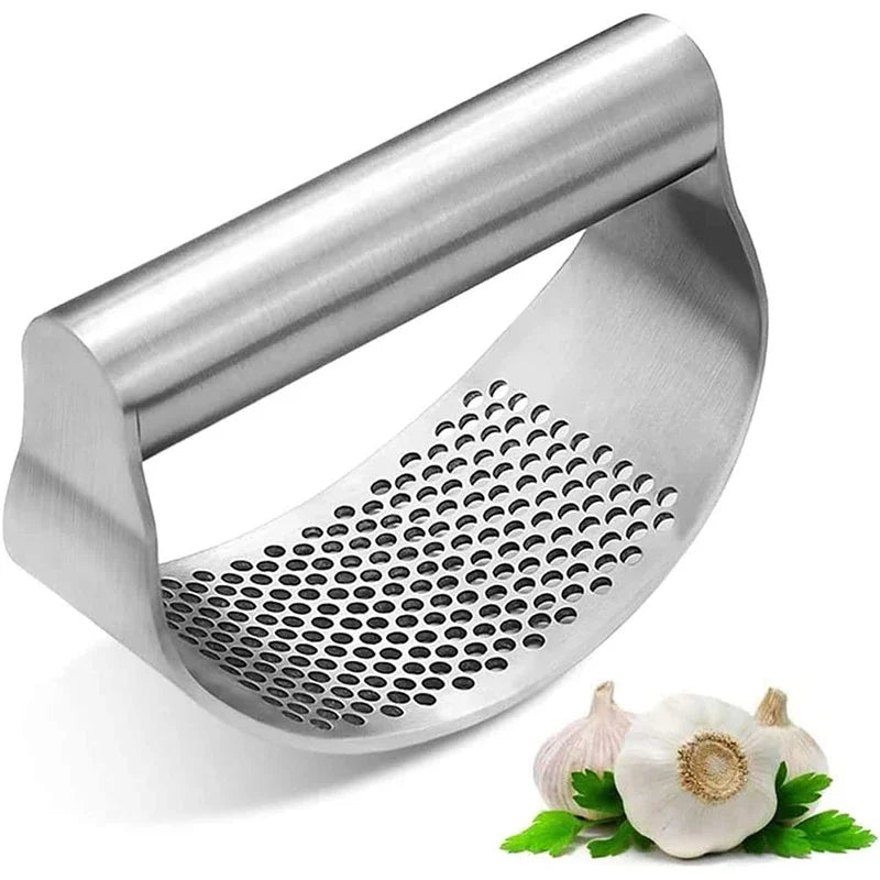 Stainless Steel Garlic Rocker Press