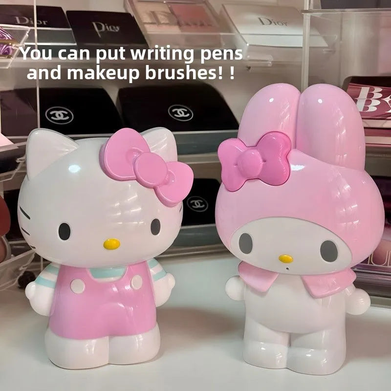 Cute Cartoon Desk Organizer Kawaii Cat Print Pencil Holder Pen Stand Office Storage Container For Women Teens Girls Gift daily
