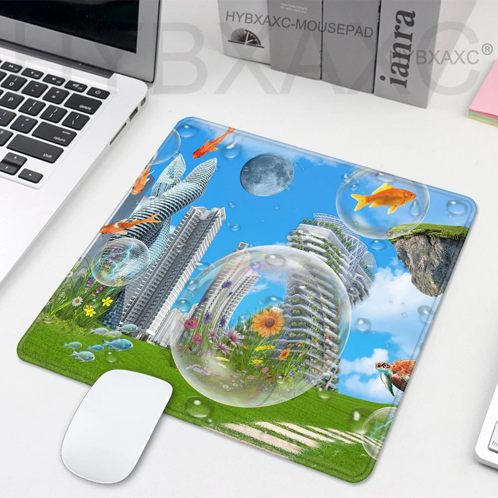 1pc Cute-Frutiger Aero Arts Small XS Mouse Pad Keyboard Pad Laptop Cushion Non-slip Table Mat Desk Pad For Home Office HYBXAXC