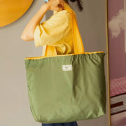 Foldable Nylon Drawstring Shopping Bag — Selected Size and Pack