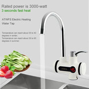 Electric Kitchen Water Heater Tap Instant Hot Water Faucet Heater Cold Heating Faucet Tankless Instantaneous Water Heater