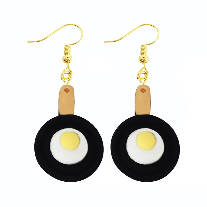 Earrings For Women Girls Cute Foods Hamburg Pizza Chicken Leg Candy Bottle Handmade Candy Kids Funny Resin